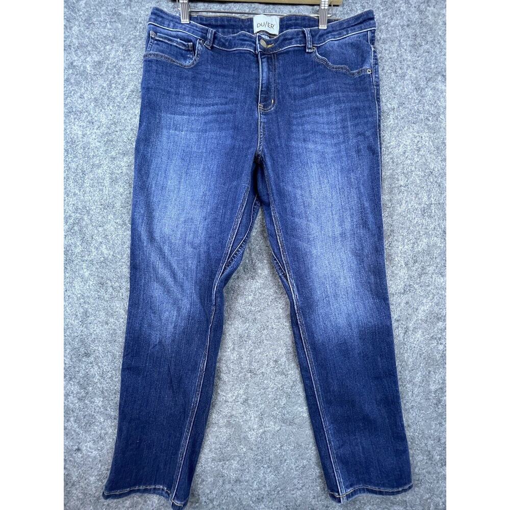Du/er‎ Jeans Mens 33 Blue Straight Slim Taper Stretch